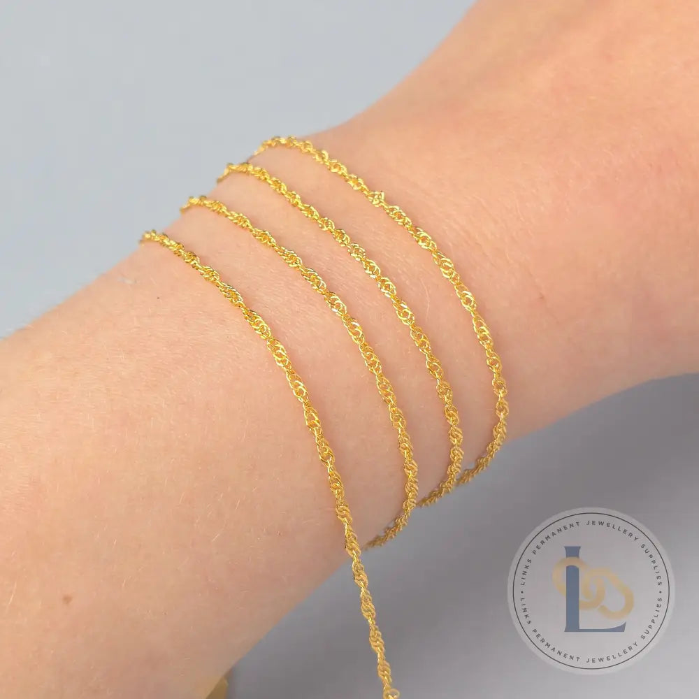 Twisted Curb Chain - 14K Gold Filled & 925 Sterling Silver