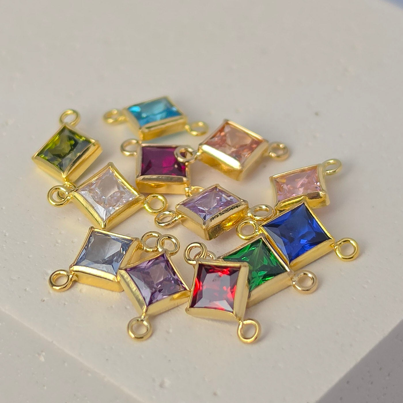 4mm Diamond Birthstone Connector