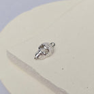Sterling Silver Cubic Zirconia Skull Connector