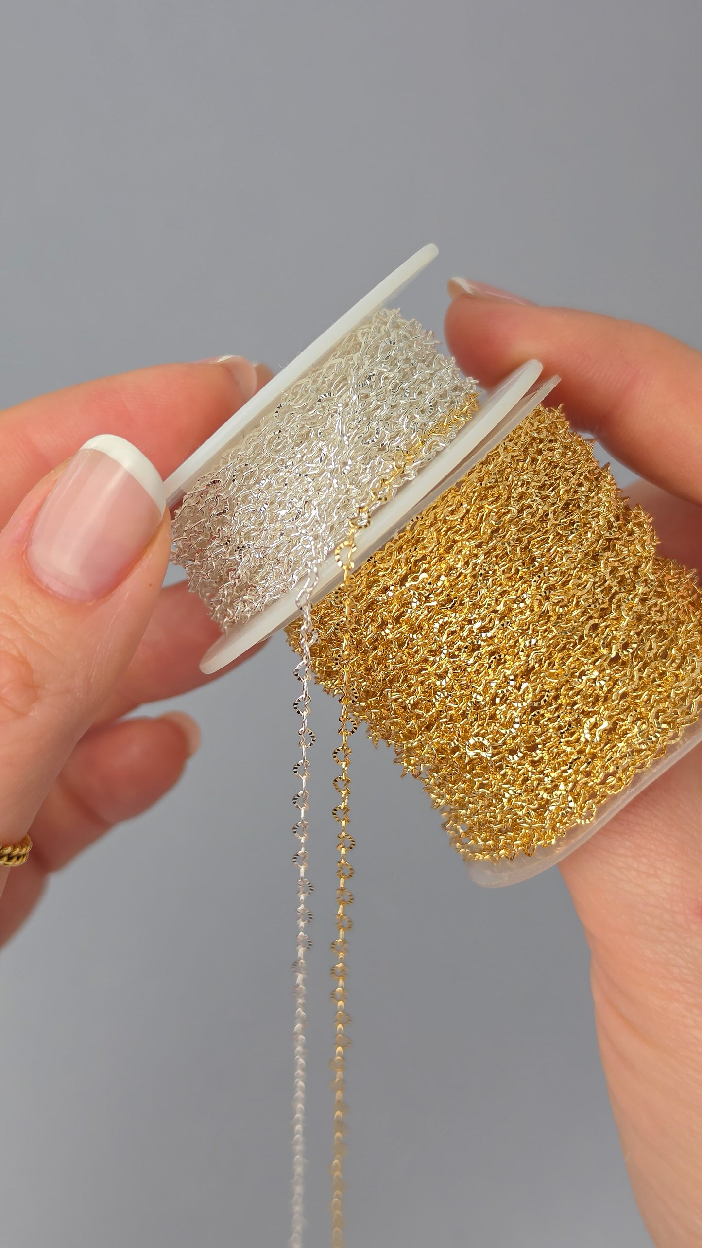 2.2mm Textured Sunburst Heart Chain