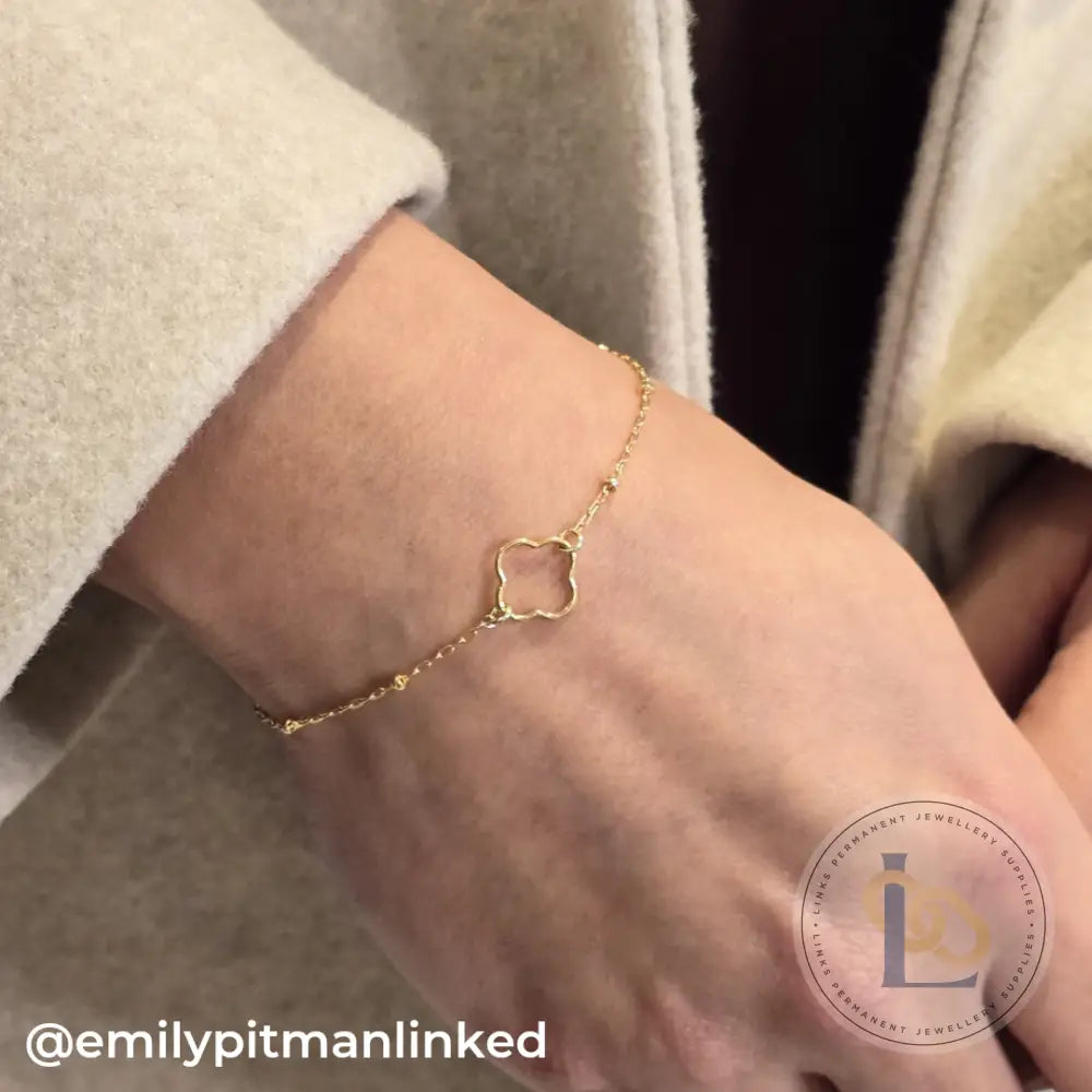 14K Gold Filled Clover Connector