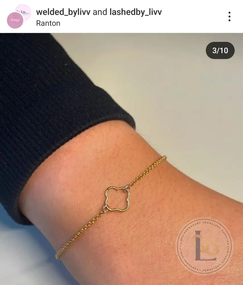 14K Gold Filled Clover Connector