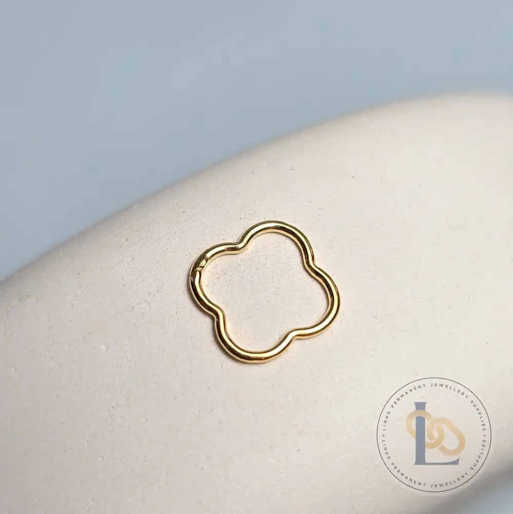 14k Gold Filled Clover Connector - Links Permanent Jewellery Supplies