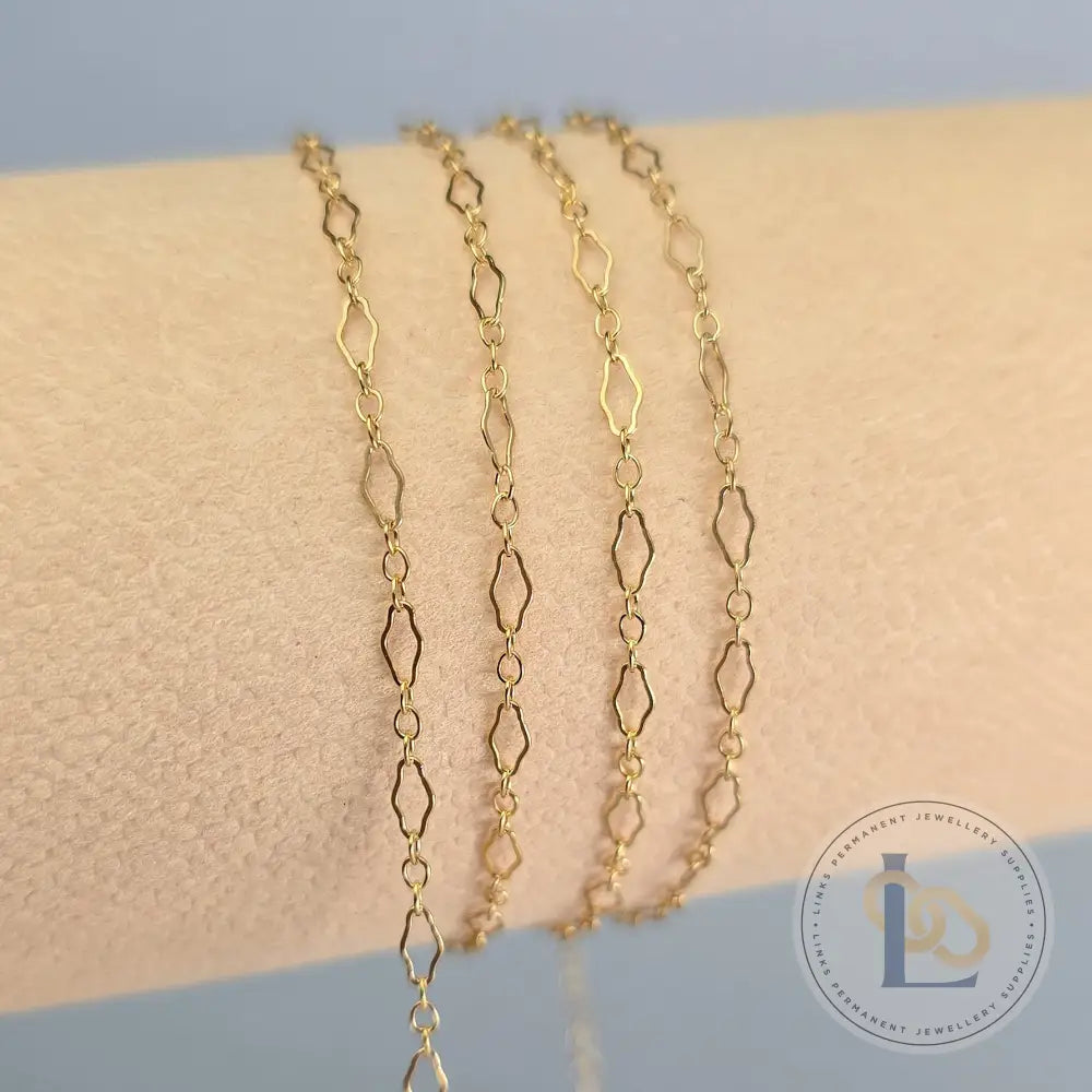 14k Gold Filled Clover Chain 1 meter