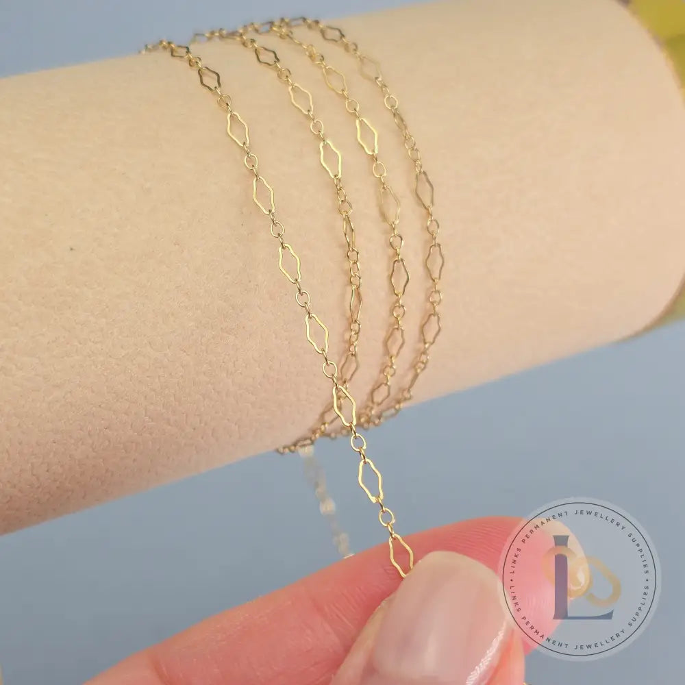 14k Gold Filled Clover Chain 1 meter