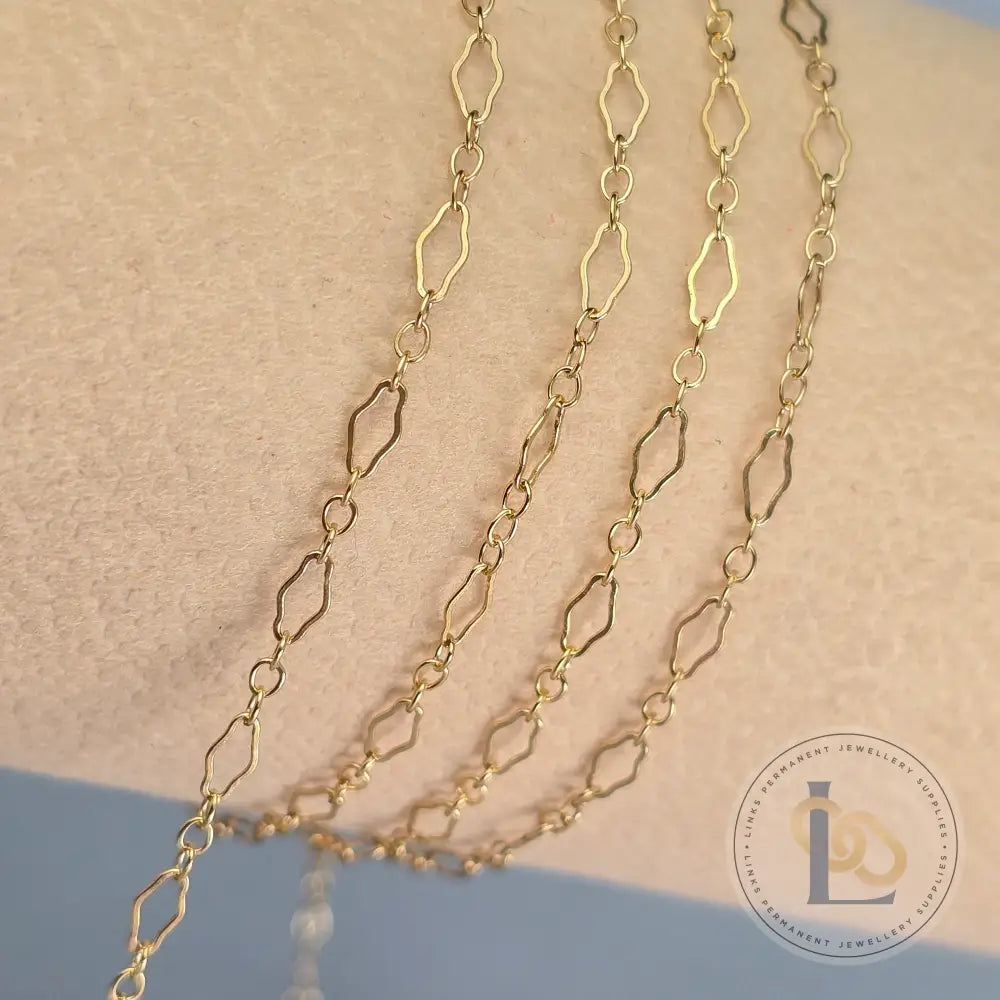 14k Gold Filled Clover Chain 1 meter