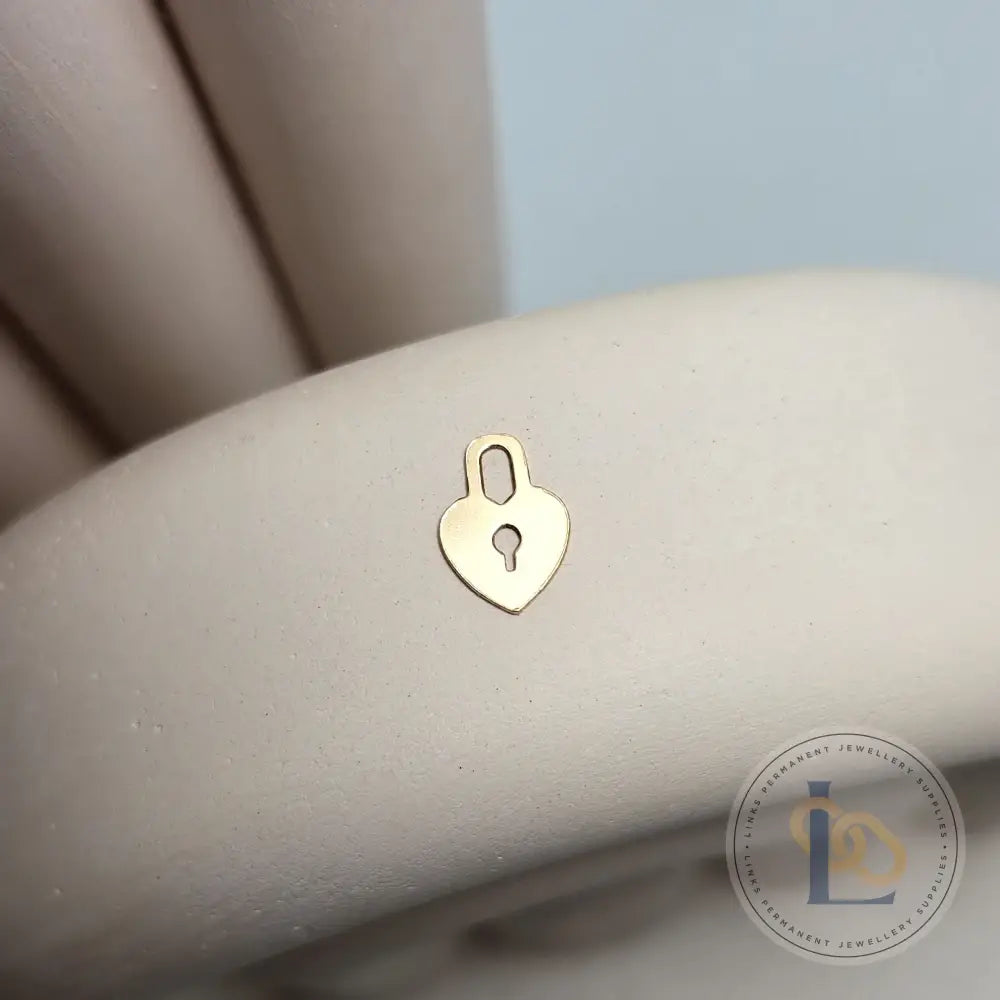 14K Gold Filled Heart Locket Charm - Links Permanent Jewellery Supplies
