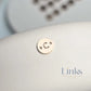 14k Gold Filled Round Initial Connector Charm - Links Permanent Jewellery Supplies