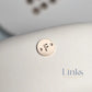 14k Gold Filled Round Initial Connector Charm - Links Permanent Jewellery Supplies