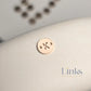 14k Gold Filled Round Initial Connector Charm - Links Permanent Jewellery Supplies