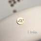 14k Gold Filled Round Initial Connector Charm - Links Permanent Jewellery Supplies