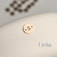 14k Gold Filled Round Initial Connector Charm - Links Permanent Jewellery Supplies