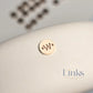 14k Gold Filled Round Initial Connector Charm - Links Permanent Jewellery Supplies