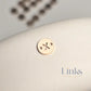 14k Gold Filled Round Initial Connector Charm - Links Permanent Jewellery Supplies
