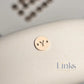 14k Gold Filled Round Initial Connector Charm - Links Permanent Jewellery Supplies