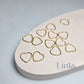 14k Gold Filled Sparkle Heart Connector - Links Permanent Jewellery Supplies
