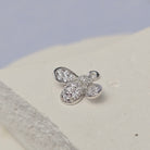 Sterling Silver Cubic Zirconia Bee Charm