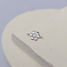 Sterling Silver Cubic Zirconia Flower Connector