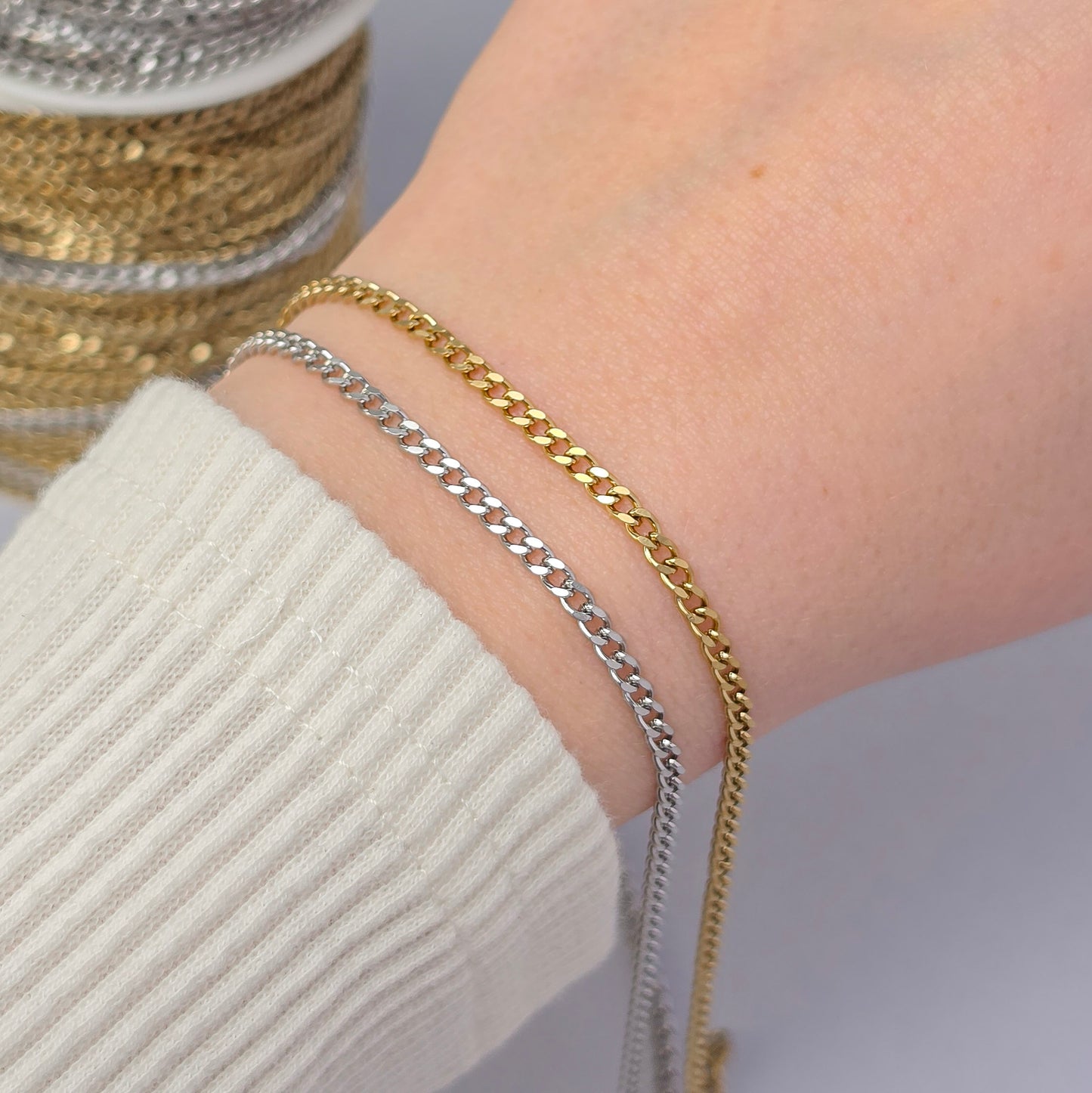3mm PVD Stainless Steel Cuban Curb Chain
