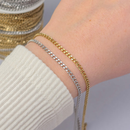 3mm PVD Stainless Steel Cuban Curb Chain