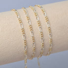 2.7mm Mixed Metal Figaro Chain
