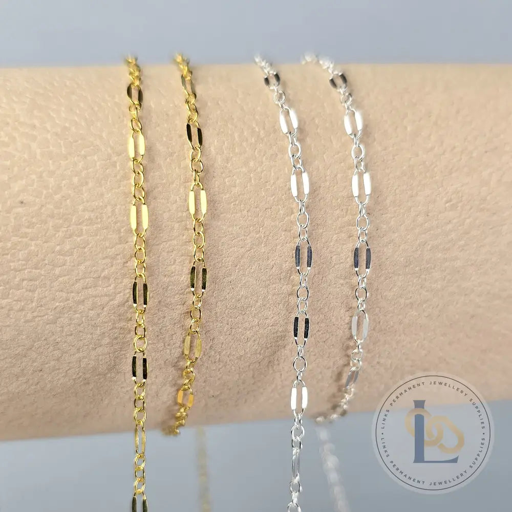 2.3mm Lip Chain - 14K Gold Filled & 925 Sterling Silver