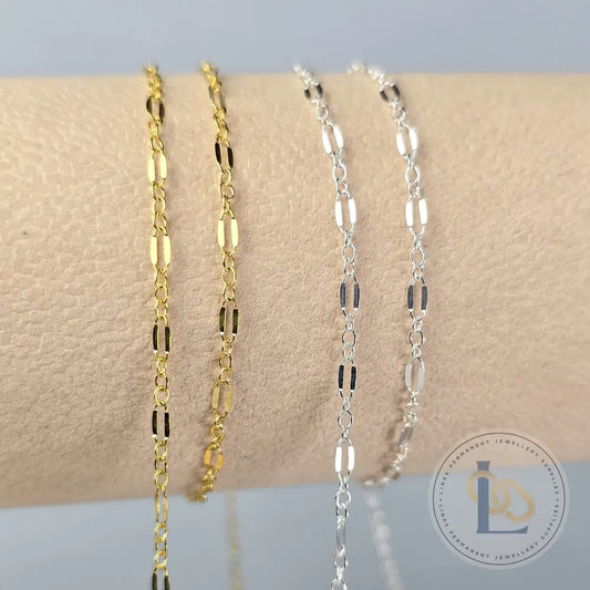 2.3mm Lip Chain - 14K Gold Filled & 925 Sterling Silver