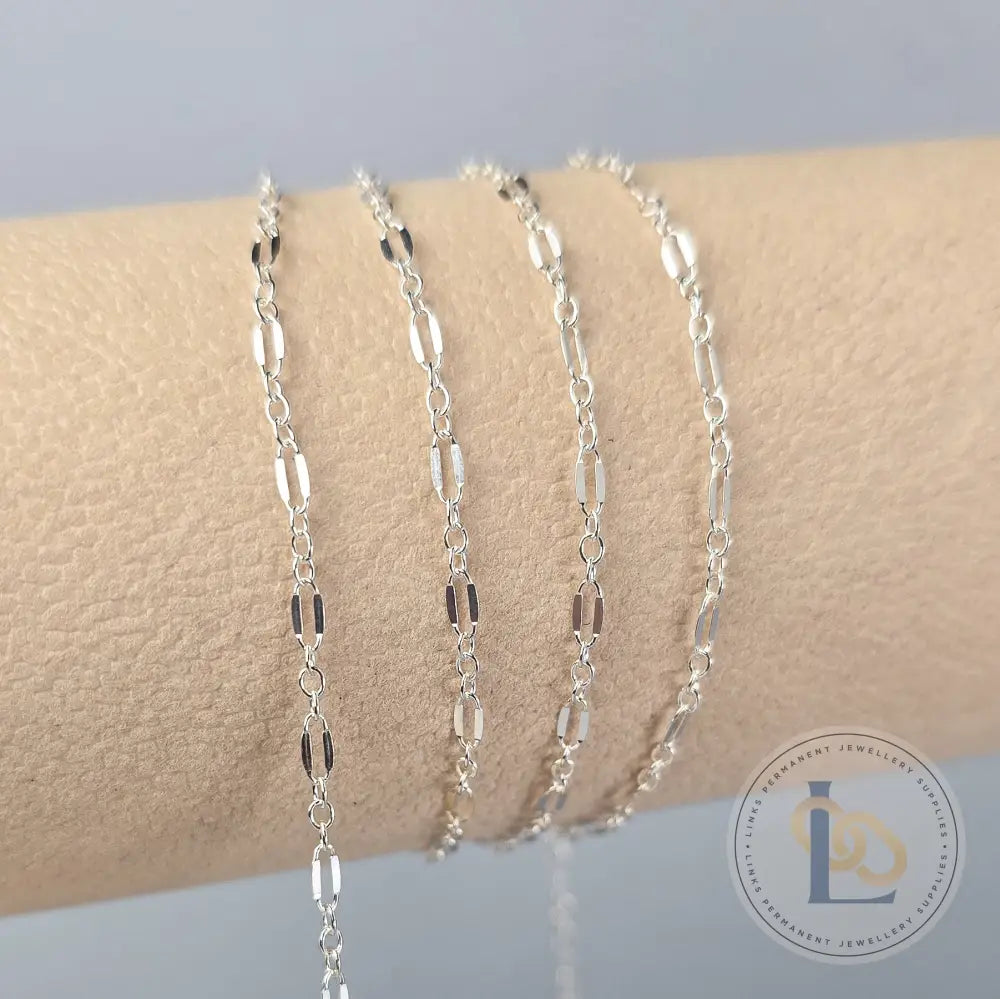 2.3mm Lip Chain - 14K Gold Filled & 925 Sterling Silver 925 Sterling Silver / 1 Meter