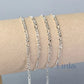 2.4mm Chunky Figaro Chain - 14K Gold Filled & 925 Sterling Silver 925 Sterling Silver / 1 Meter