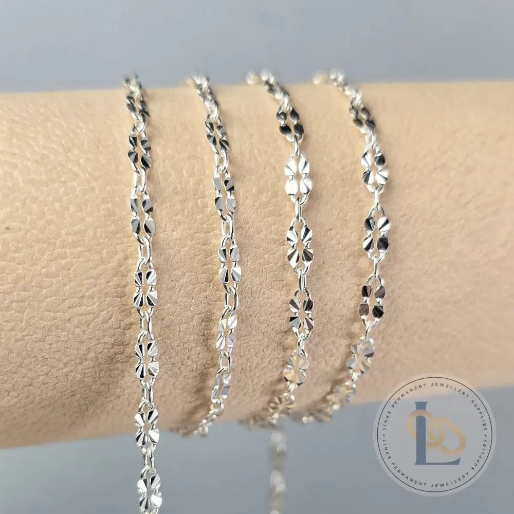 925 Sterling Silver Sunburst Chain