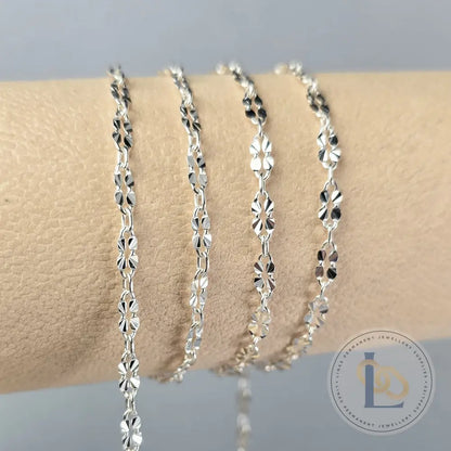 925 Sterling Silver Sunburst Chain