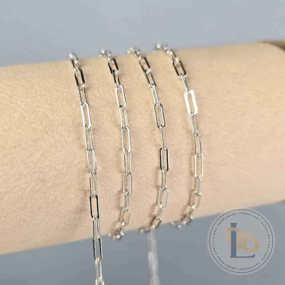 2.5mm Chunky Paperclip Chain - 14K Gold Filled & 925 Sterling Silver 925 Sterling Silver / 1 Meter