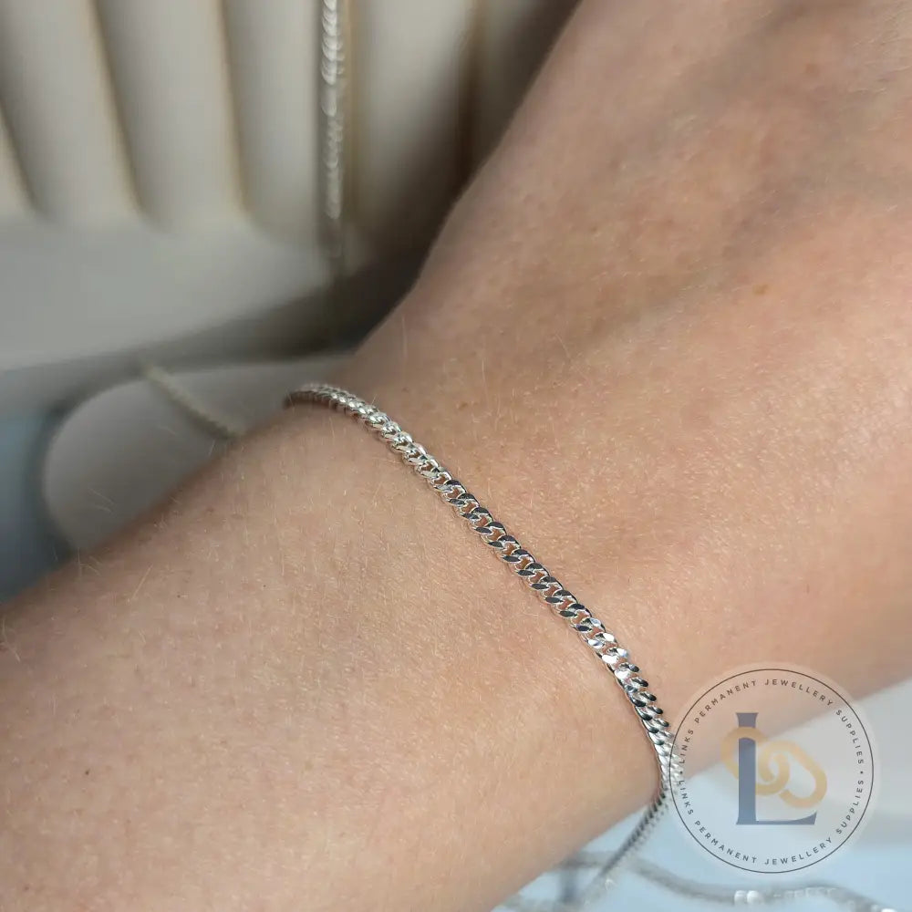 Sterling Silver 2.5mm Chunky Curb - Links Permanent Jewellery Supplies