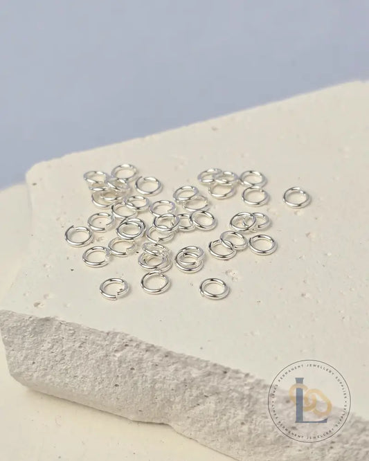 925 Sterling Silver & 14k Gold Filled Jump Rings 3mm (22 & 24 Ga) - 20 pack 925 Sterling Silver / 0.64mm wire diameter