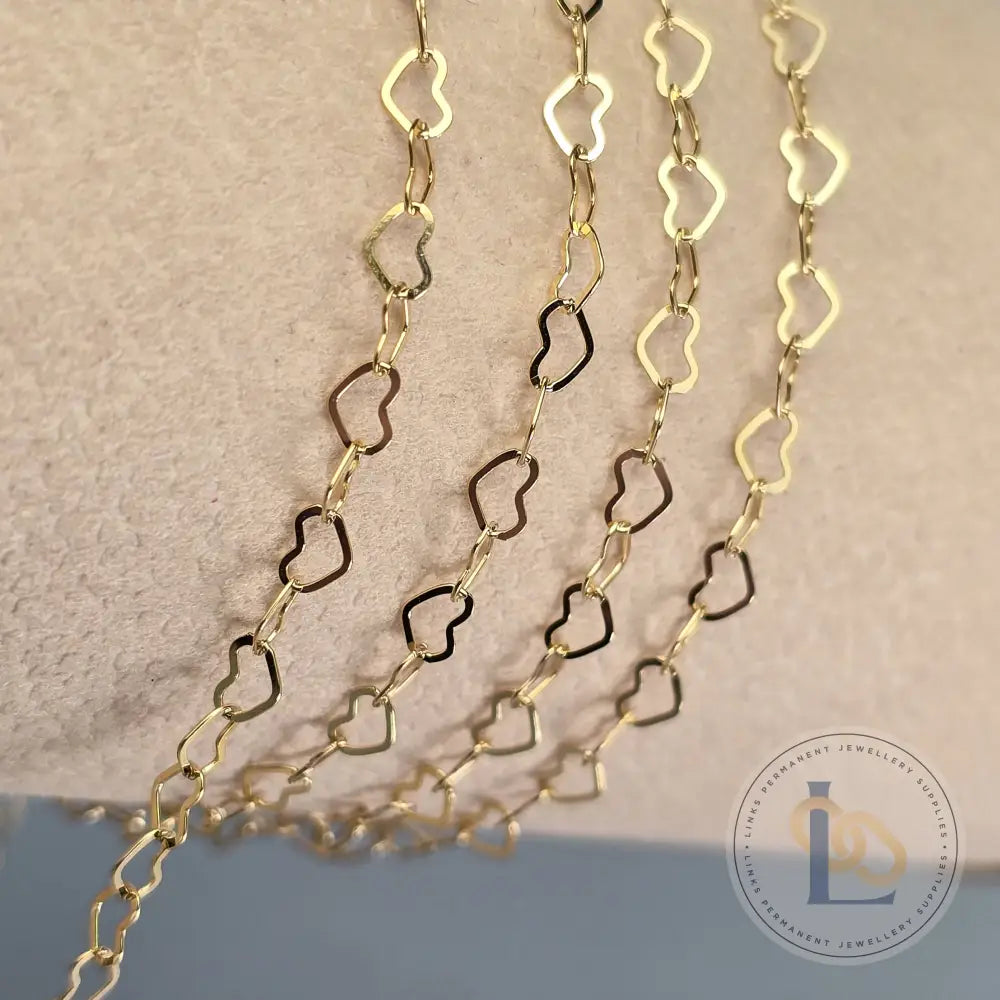 2.8mm Heart Chain - 14K Gold Filled & 925 Sterling Silver