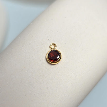 4mm Gold Filled Birthstone Pendant Charm - Links Permanent Jewellery Supplies