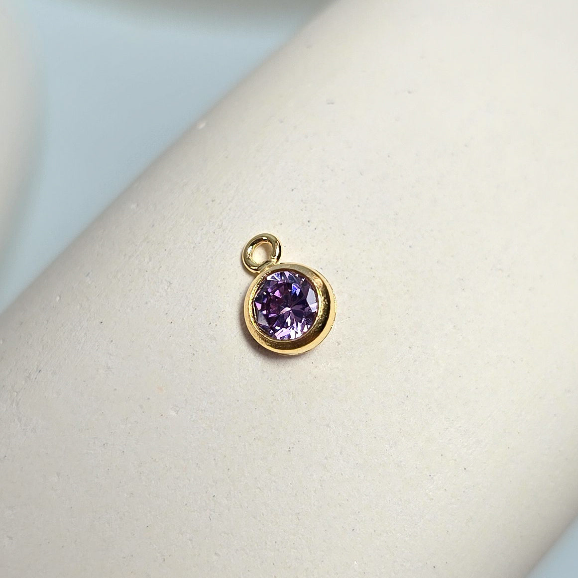 4mm Gold Filled Birthstone Pendant Charm - Links Permanent Jewellery Supplies