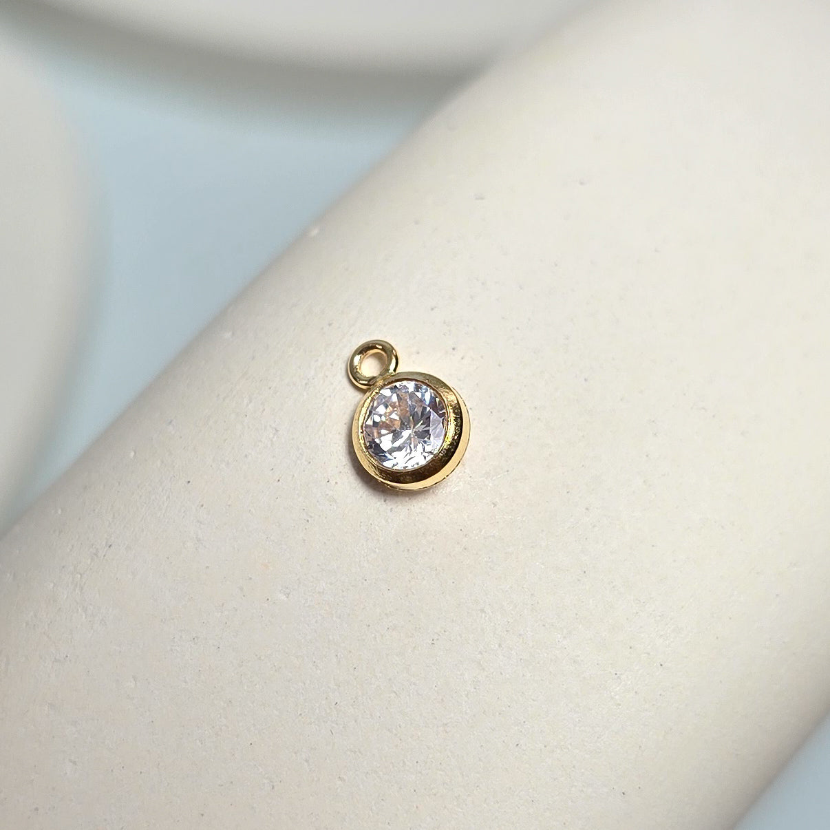 4mm Gold Filled Birthstone Pendant Charm - Links Permanent Jewellery Supplies