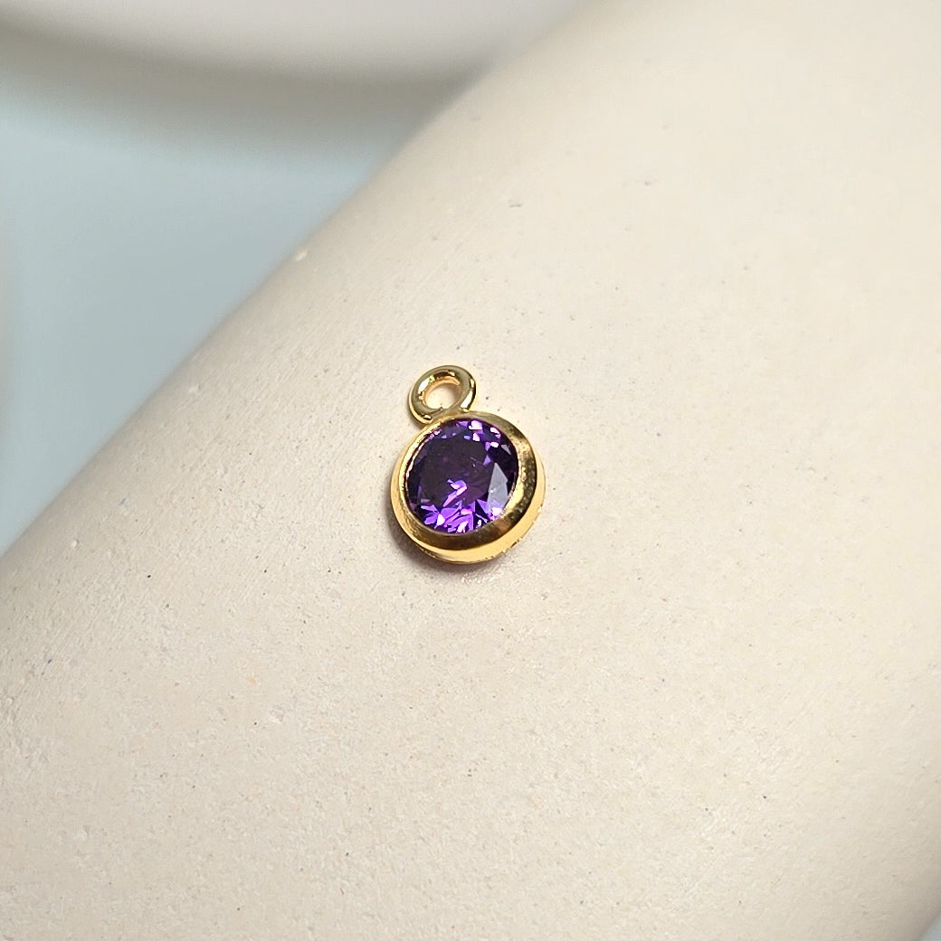 4mm Gold Filled Birthstone Pendant Charm - Links Permanent Jewellery Supplies