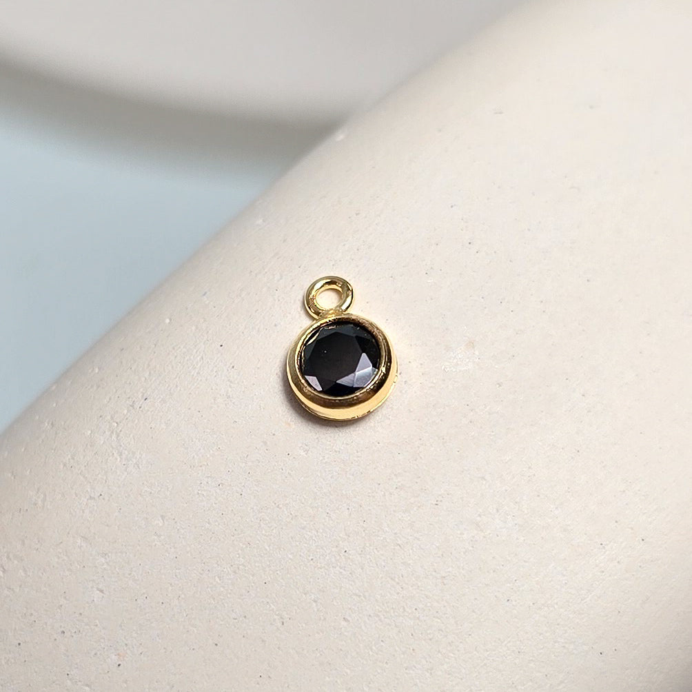 4mm Gold Filled Birthstone Pendant Charm - Links Permanent Jewellery Supplies