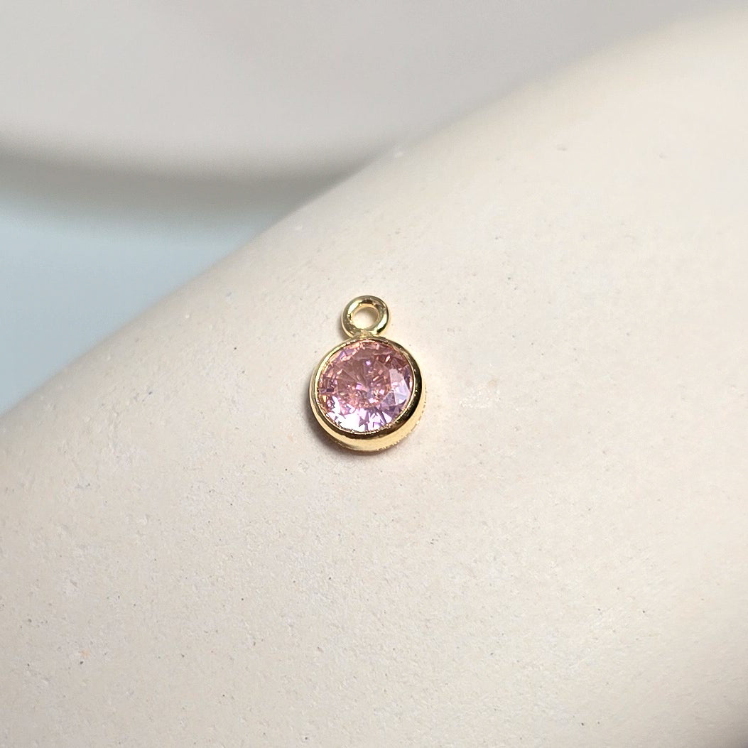 4mm Gold Filled Birthstone Pendant Charm - Links Permanent Jewellery Supplies