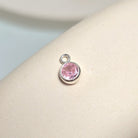 4mm Sterling Silver Birthstone Pendant Charm - Links Permanent Jewellery Supplies