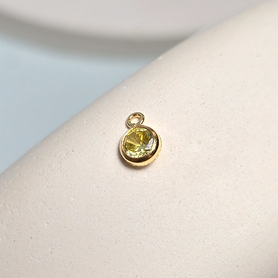 4mm Gold Filled Birthstone Pendant Charm - Links Permanent Jewellery Supplies