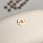14k Gold Filled Round Initial Connector Charm - Links Permanent Jewellery Supplies