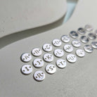 Sterling Silver Round Initial Connector Charm - Links Permanent Jewellery Supplies