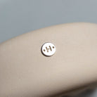 Sterling Silver Round Initial Connector Charm - Links Permanent Jewellery Supplies