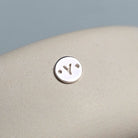 Sterling Silver Round Initial Connector Charm - Links Permanent Jewellery Supplies