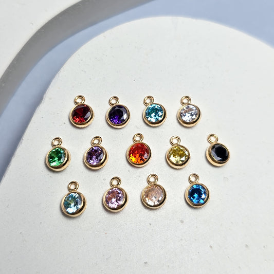 4mm Gold Filled Birthstone Pendant Charm