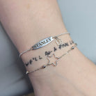 Paw Print Outline Connector Charm