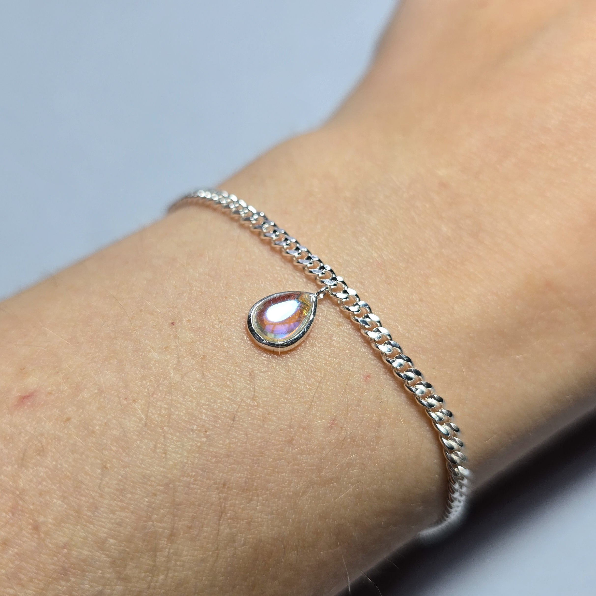 Teardrop Moonstone Pendant Charm